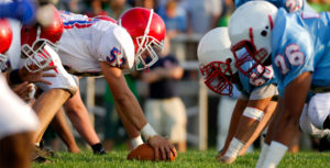 football players face to face