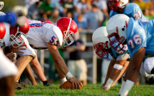 football players face to face